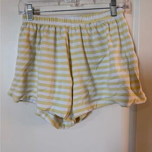 Daily Drills Striped Cotton Mini Shorts